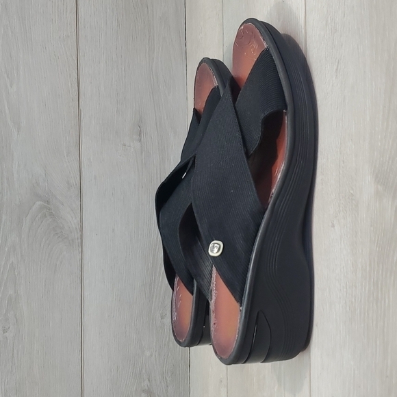 Bzees Womens Comfort Desire Peep Toe Elastic Strap Wedge Sandals shoes sz 10M - Picture 2 of 11